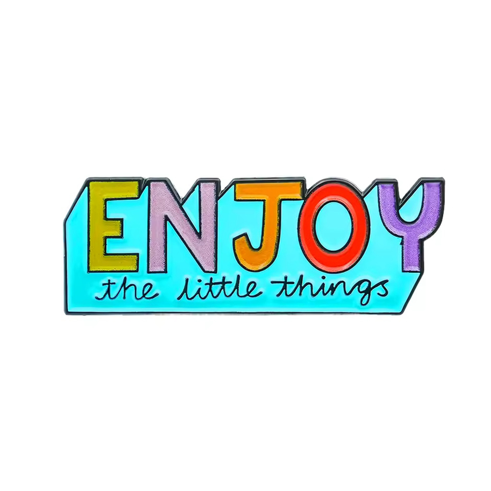 Blue Rainbow 'Enjoy the Little Things' Enamel Pin